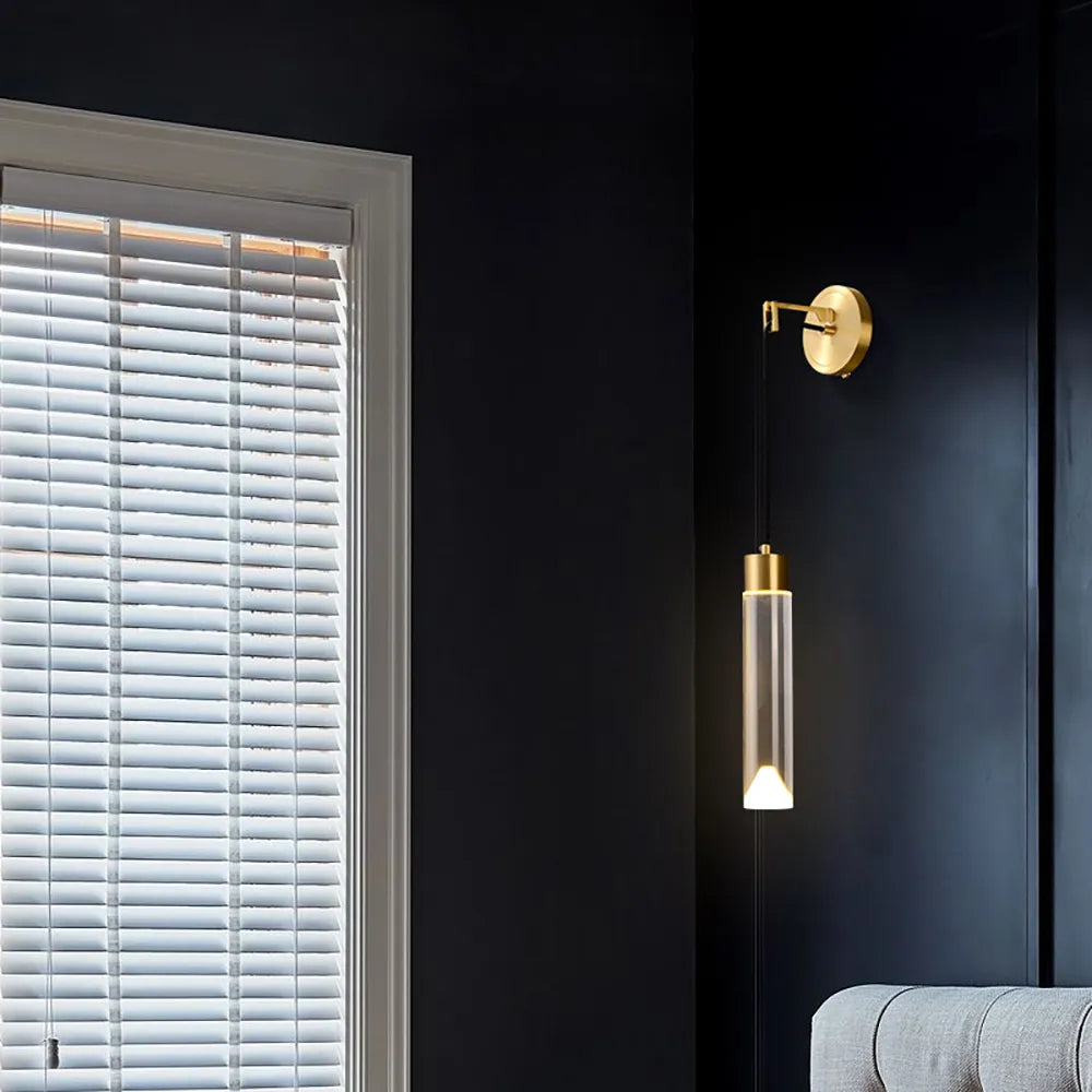 clear crystal wall light