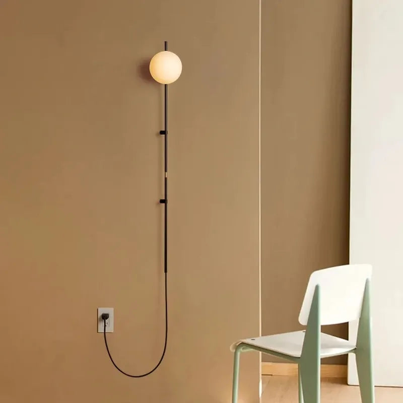 modern glass shade sconce