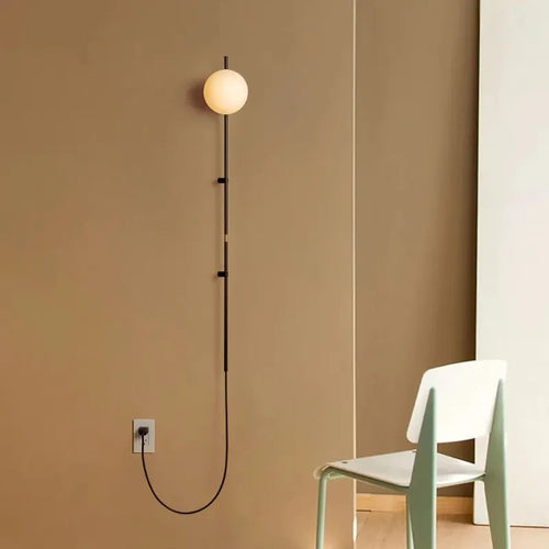 modern glass shade sconce
