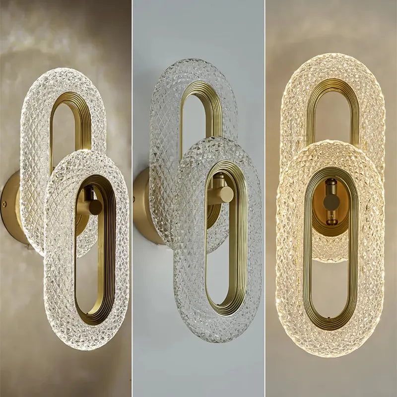 clear shade modern wall sconce