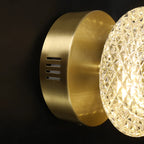 gold and clear shade sconce