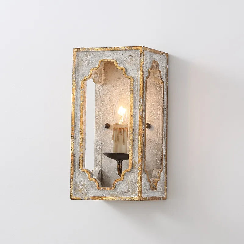 rustic cube sconces