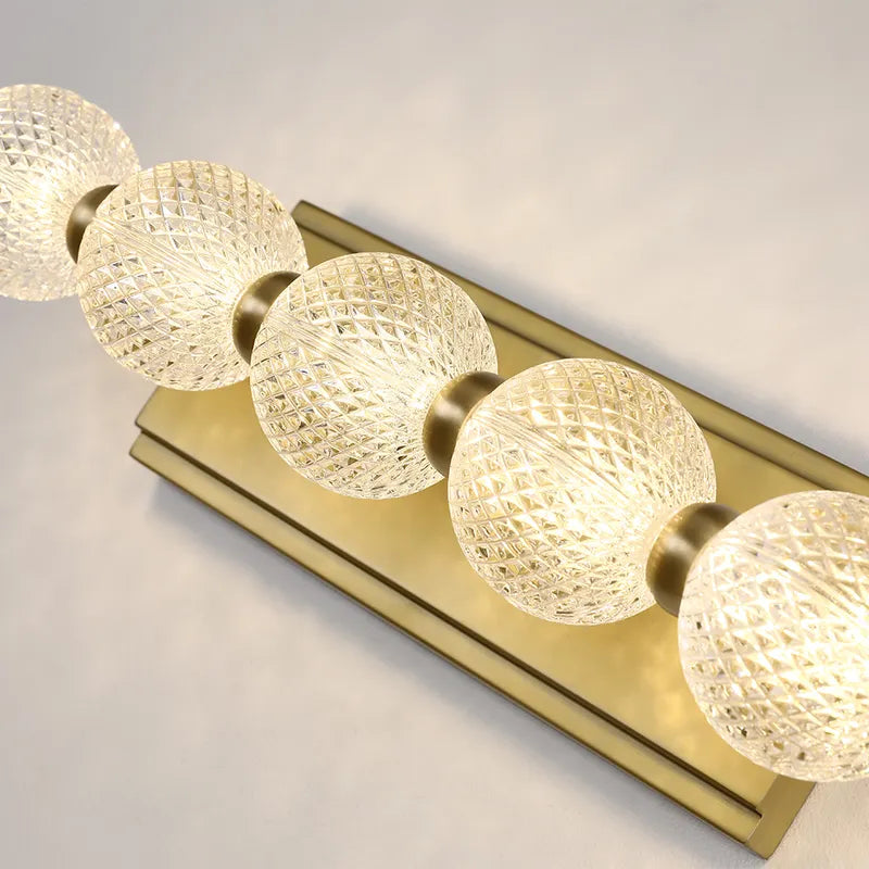 clear globe vanity lighting
