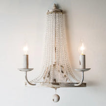 rustic crystal beaded wall sconces