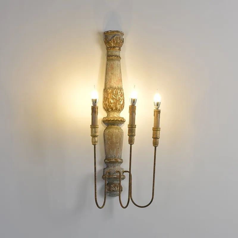 Wood Candle Wall Sconces