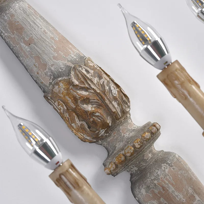 vintage wood candle sconces