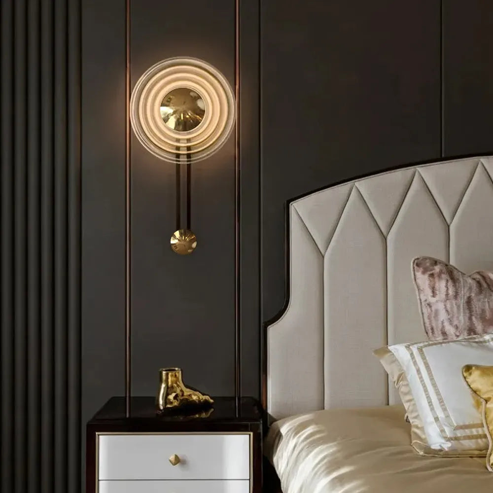 round led wall lights