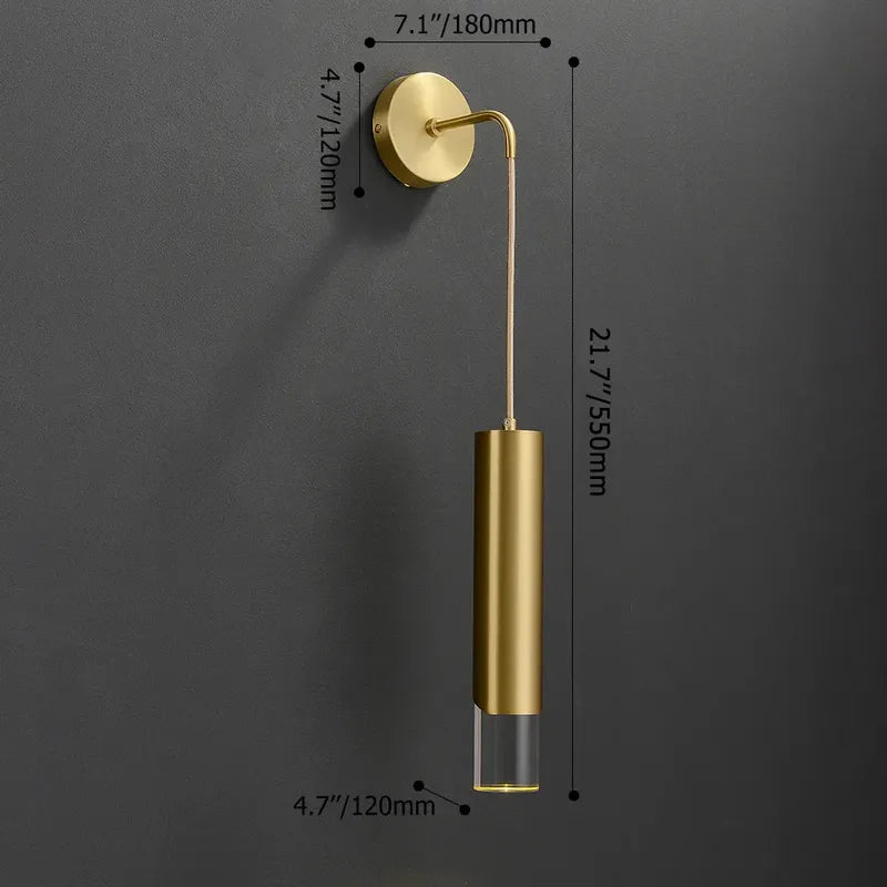 cylinder clear shade sconces