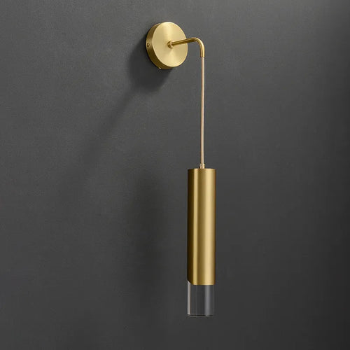 brass cylinder wall sconces