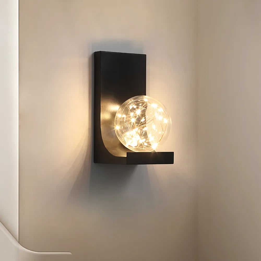 clear glass wall sconces