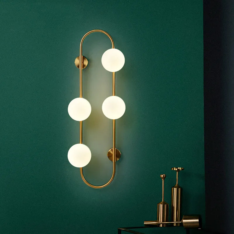 glass globe wall sconces