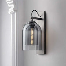 cloche glass wall sconce
