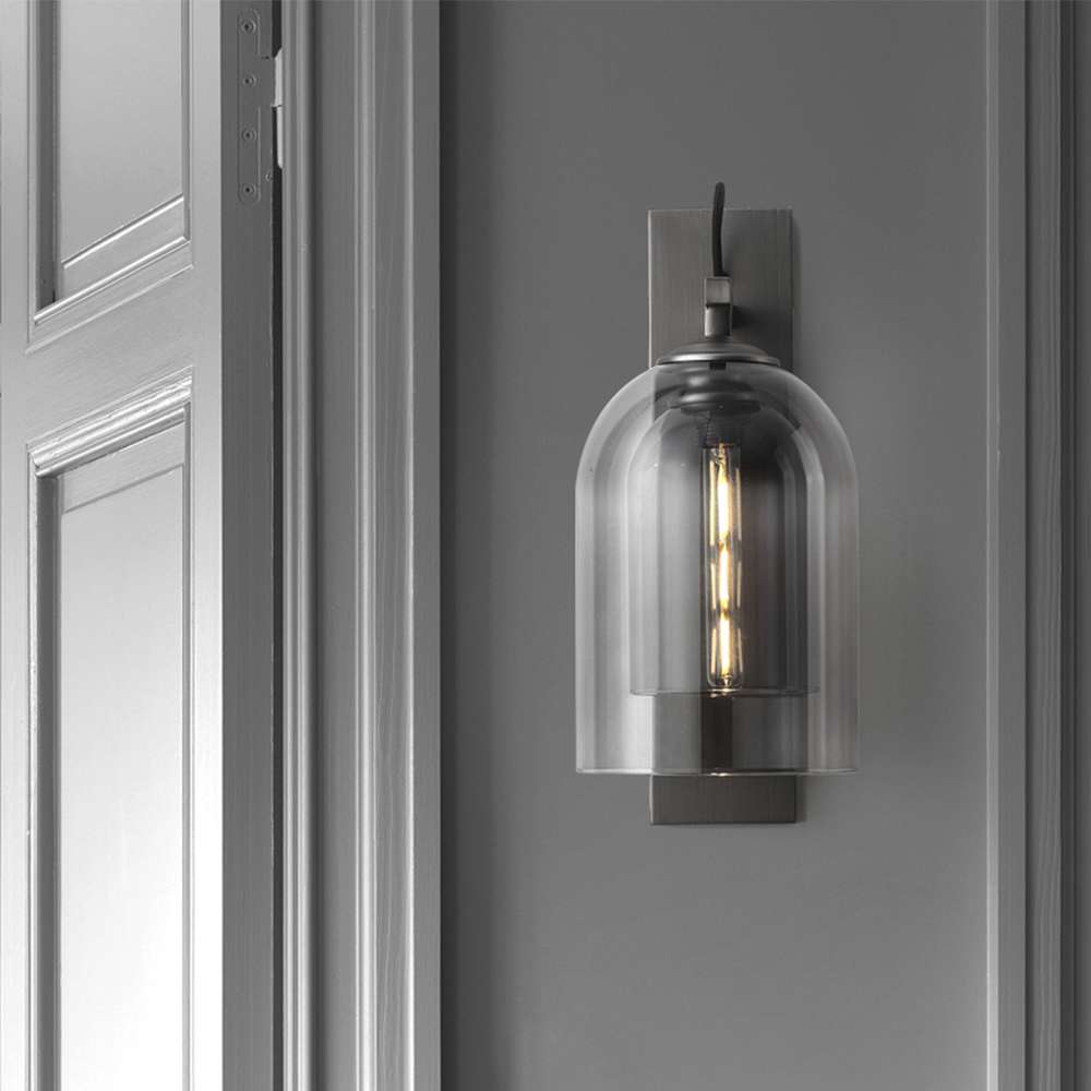 glass cloche wall light