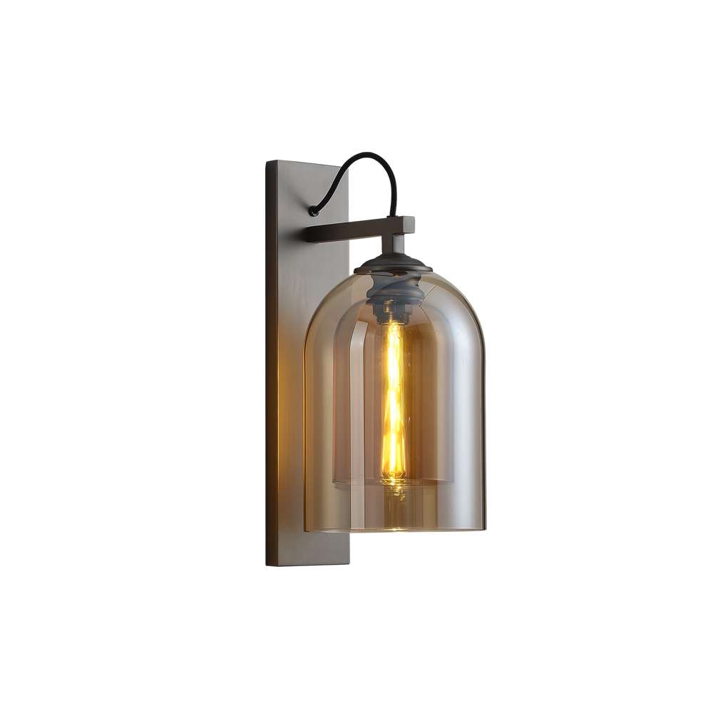 clear cloche wall sconce