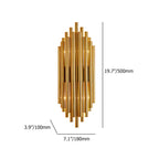 fluted gold wall light
