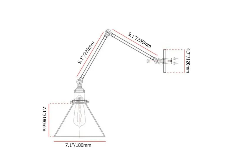 black metal wall lamp