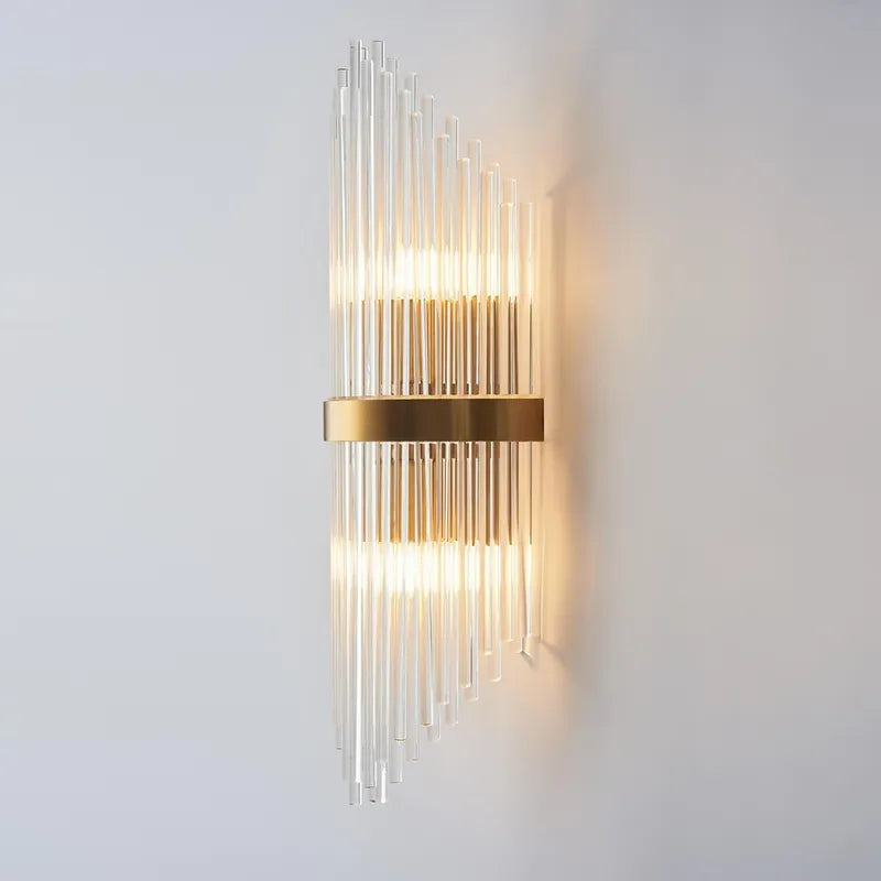 striated glass shade lighting