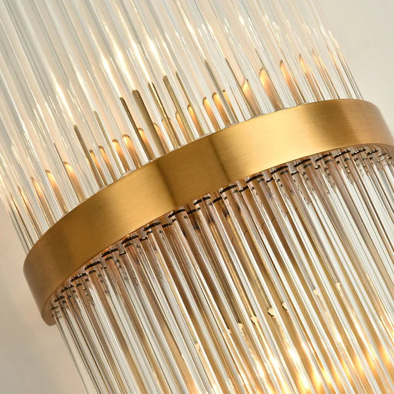 clear glass shade wall light
