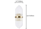striated gold glass shade