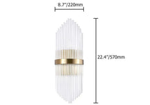 striated gold glass shade