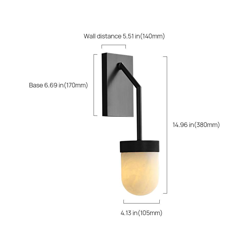 high-end alabaster wall sconces