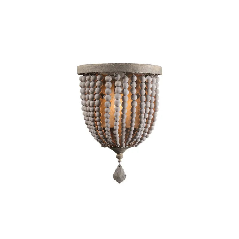 beaded rustic sconces