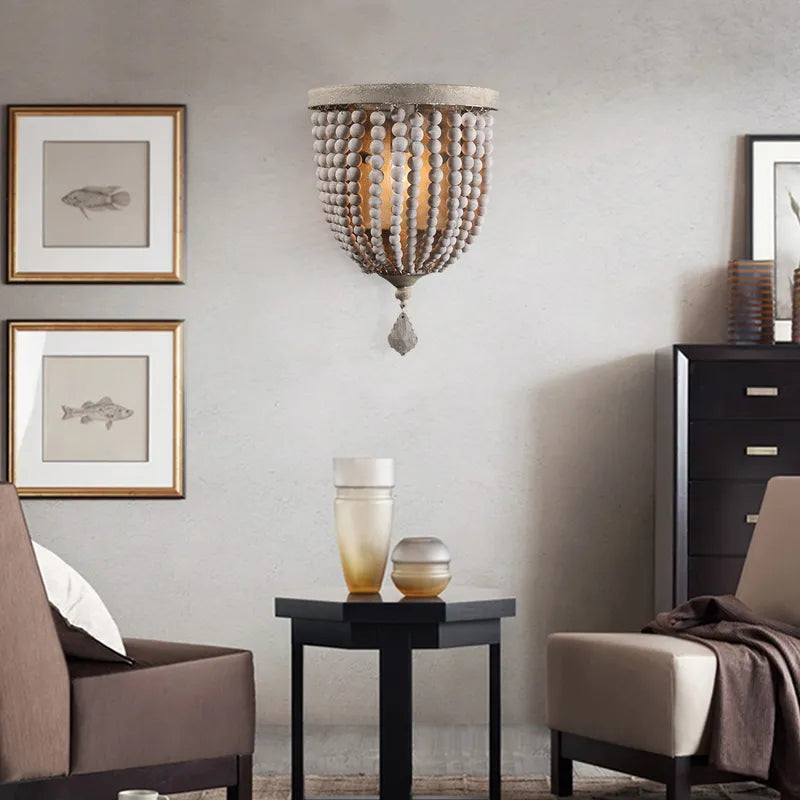 rustic wood wall sconces