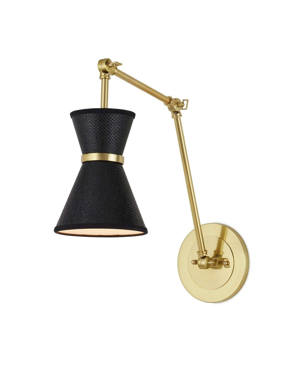 black cone shade wall sconce