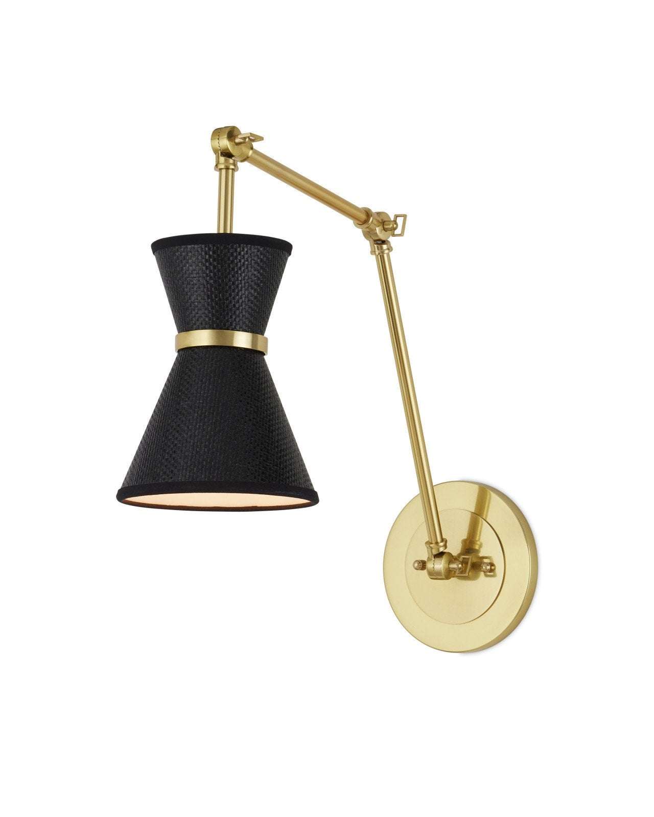 black cone shade wall sconce