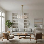 Modern Creative Chandelier – White Glass Bubble Cloud Light - View 5