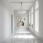Modern Creative Chandelier – White Glass Bubble Cloud Light - View 6