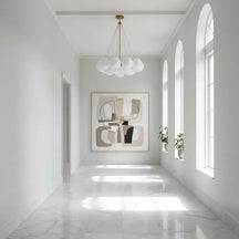 Modern Creative Chandelier – White Glass Bubble Cloud Light - View 6