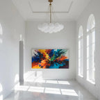Modern Creative Chandelier – White Glass Bubble Cloud Light - View 8