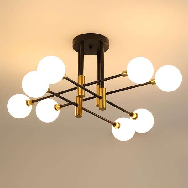 white glass shade ceiling light