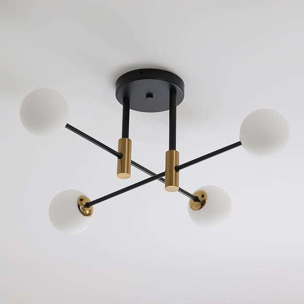 white glass ceiling light