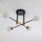 white glass ceiling light