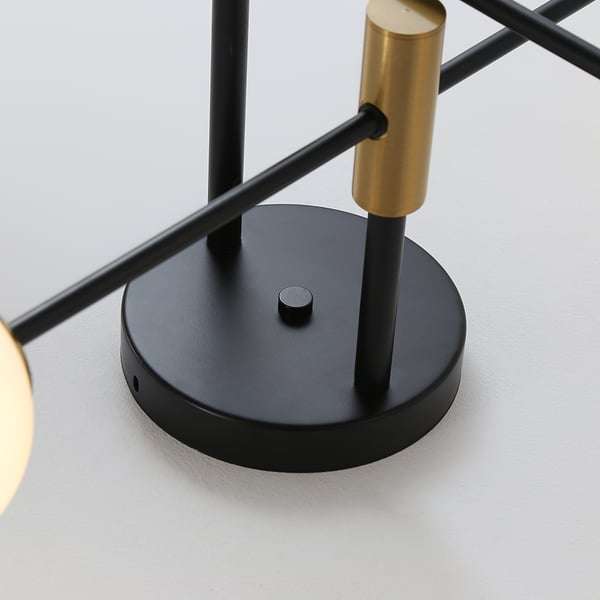 gold white glass ceiling lamp