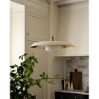 Letterly Pendant — Fluted Glass Hanging Light with Soft Warm Ambient Glow