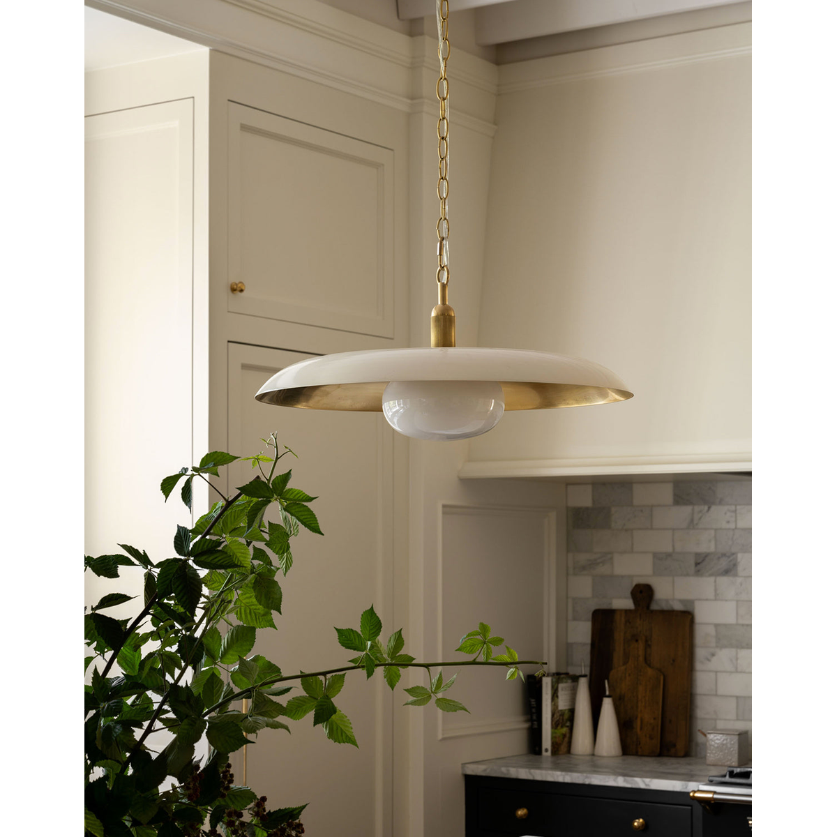 Letterly Pendant — Fluted Glass Hanging Light with Soft Warm Ambient Glow