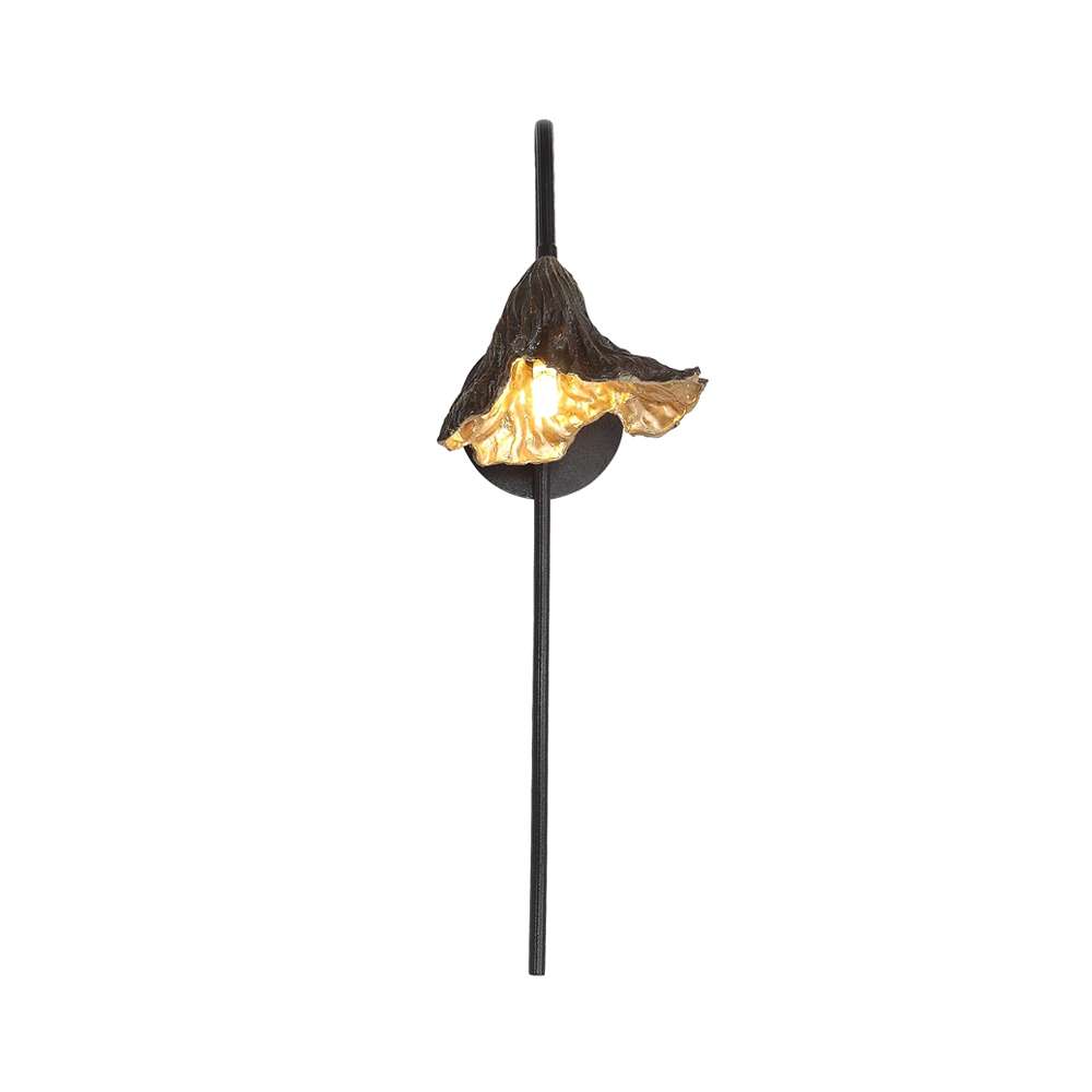 decorative metal leaf sconce