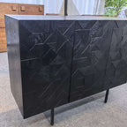 black storage cabinet