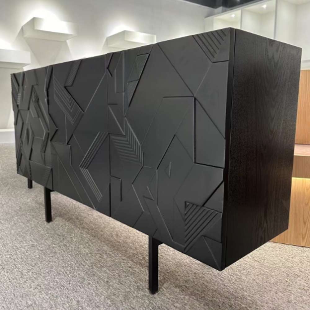 black entryway cabinet