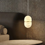 YUM Alabaster Pendant Light – Oval Pendant Lamp for Premium Indoor Lighting - View 2