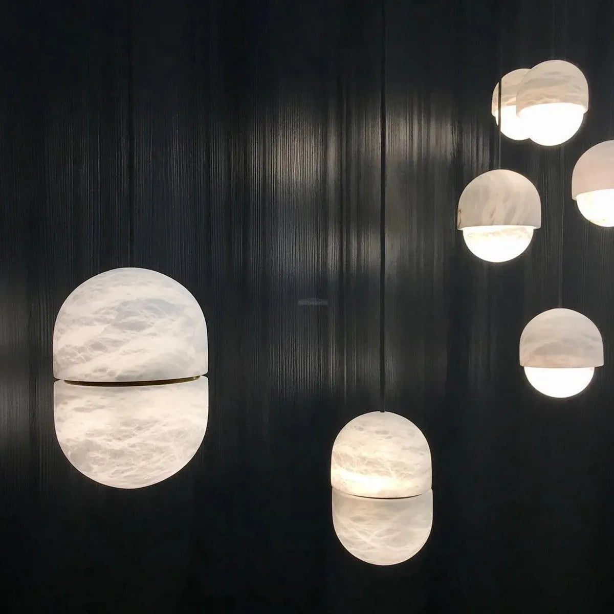 YUM Alabaster Pendant Light – Oval Pendant Lamp for Premium Indoor Lighting - View 5